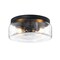 Designers Fountain Rose Marie 13 in. 2-Light Matte Black Mid-Century Modern Semi Flush Mount with Rippled Glass Shade D323M-FM-MB - alternate 2